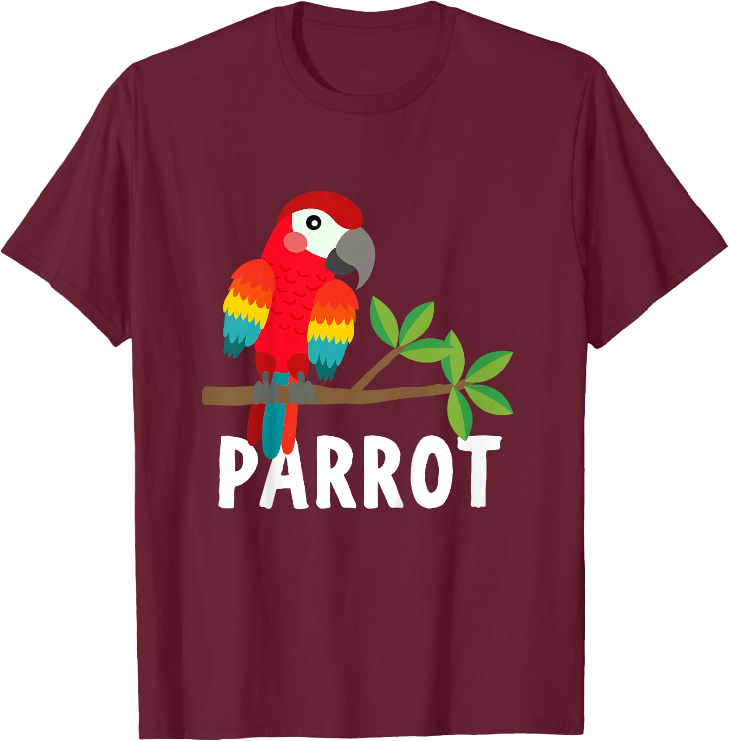 Parrot Shirt For Boys Or Girls | Cute Parrot Gift T-Shirt - T-Shirt | Maroon