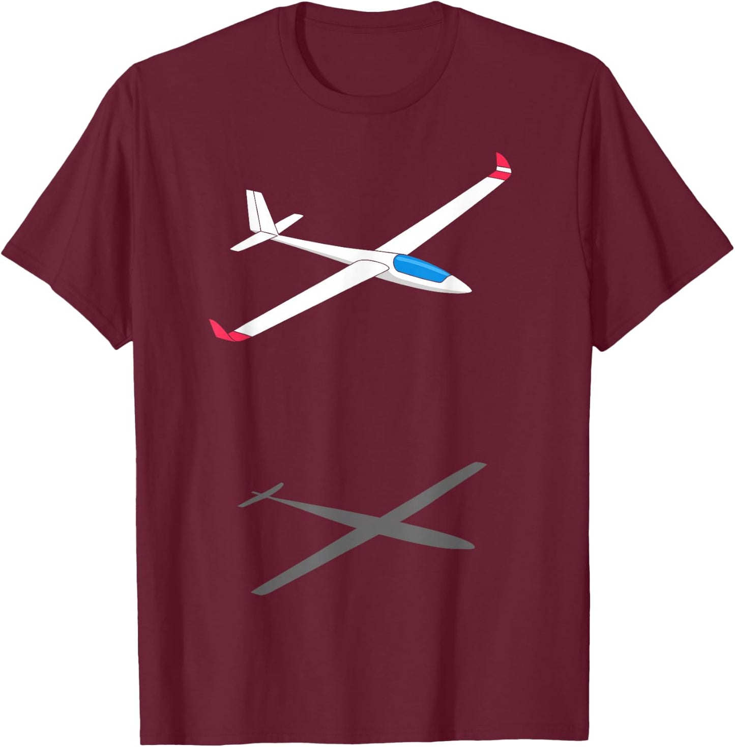 Sailplane Glider T-Shirt - T-Shirt | Maroon