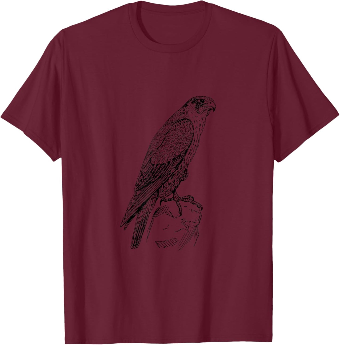 Peregrine Falcon Ornithology Falconer Bird Lover T-Shirt - T-Shirt | Maroon
