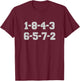 1-8-4-3-6-5-7-2 T-Shirt - T-Shirt | Maroon