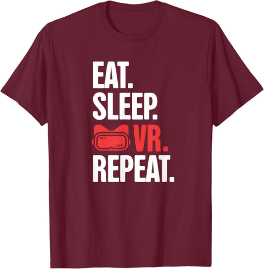 Funny VR Developer & Gamer / Virtual Reality T-Shirt - T-Shirt | Maroon