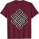 Religious Gifts by designanddesigns Hinduism Buddhism Tibetan Endless Eternal Knot Celtic Symbol T-Shirt - T-Shirt | Maroon