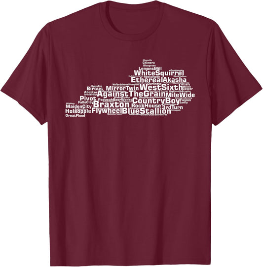 Kentucky Breweries T-Shirt - T-Shirt | Maroon