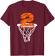 Cool Number Two Birthday Basketball Gift Shirt, Basketball T-Shirt - T-Shirt | Maroon