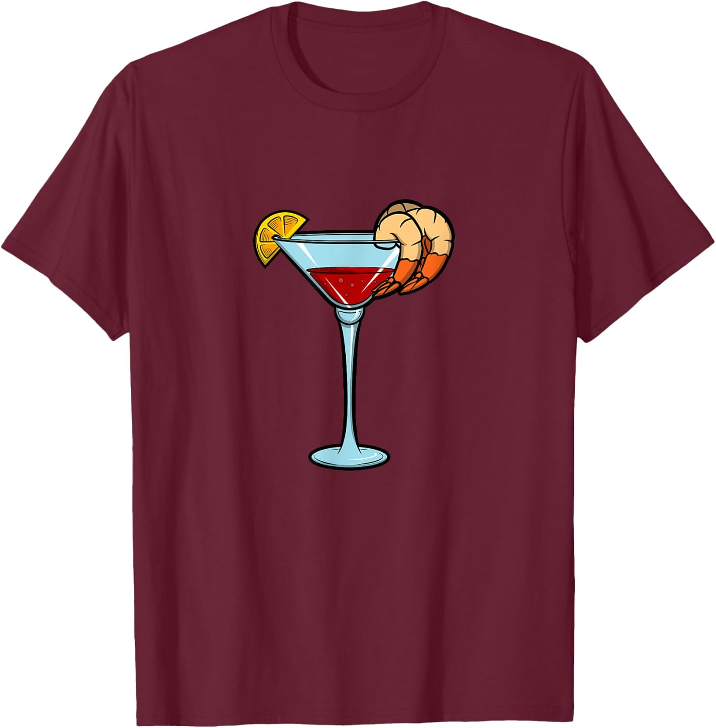 Shrimp Cocktail Seafood, Shellfish And Shrimping Lovers T-Shirt - T-Shirt | Maroon