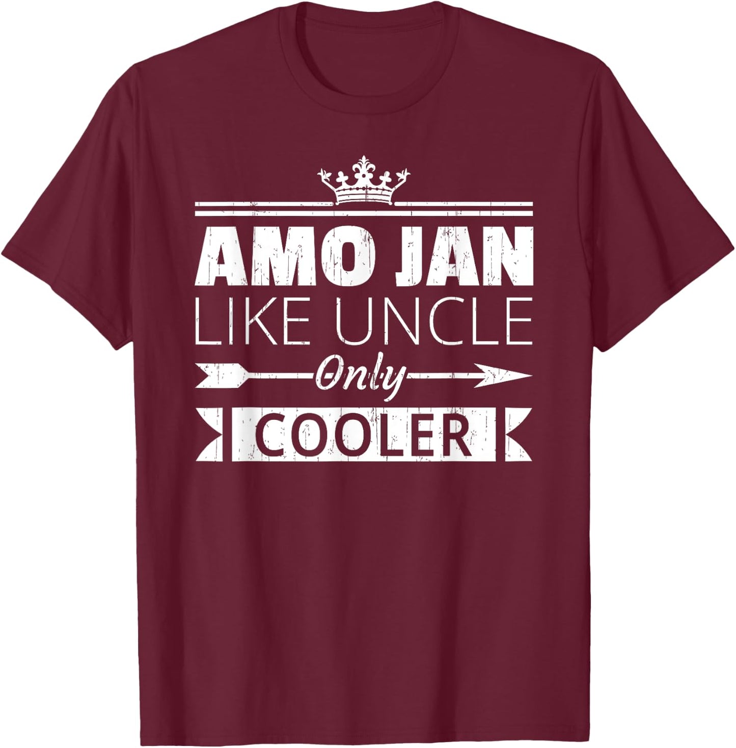 Amo Jan Cooler Funny Lebanese Uncle Father's Day T-Shirt - T-Shirt | Maroon