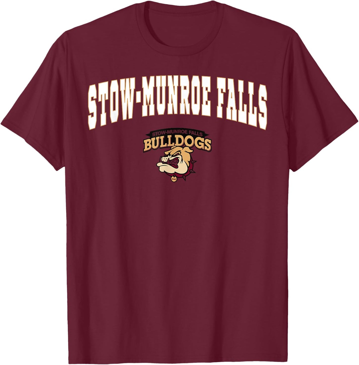 Stow-Munroe Falls High School Bulldogs C2 T-Shirt - T-Shirt | Maroon