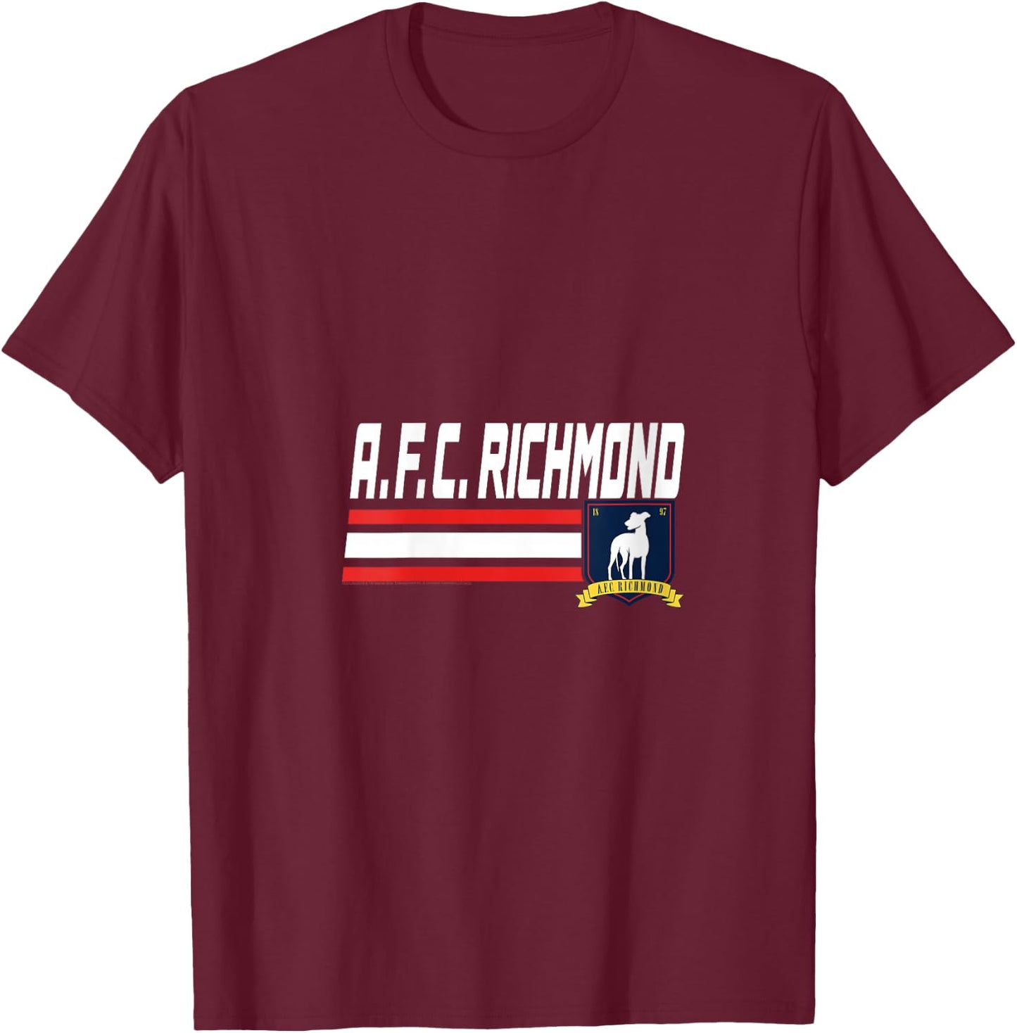 Ted Lasso AFC Richmond Soccer Logo V-Neck T-Shirt - T-Shirt | Maroon