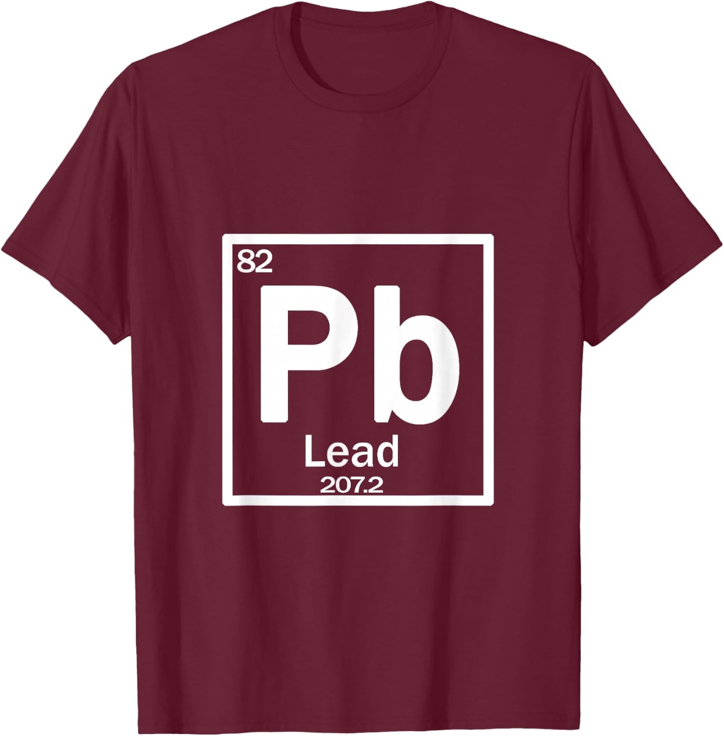 Chemistry Pb (lead) element T-Shirt - T-Shirt | Maroon