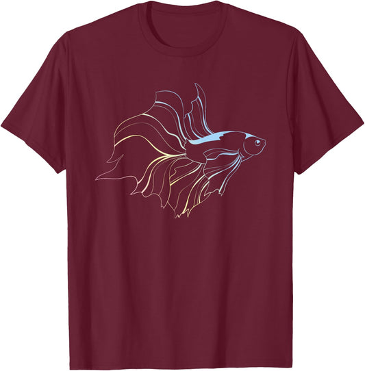 Betta Fish Lover Siamese Fighting Fish Aquarium Betta Fish T-Shirt - T-Shirt | Maroon