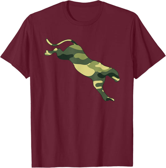 Military Cougar Camo Men Print US Puma Animal Veteran Gift T-Shirt - T-Shirt | Maroon
