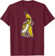 Funny naked banana flashing banana stripper streaker cartoon T-Shirt - T-Shirt | Maroon