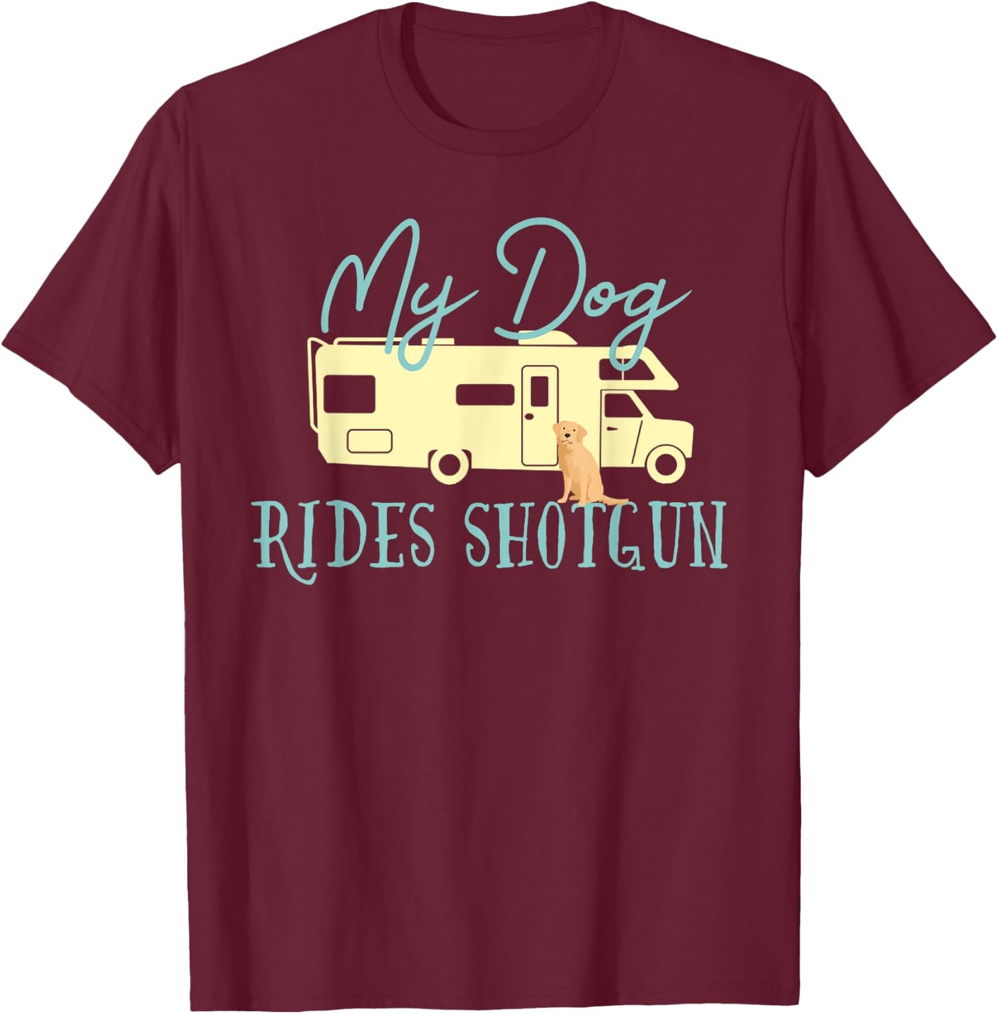 Golden Retriever Shirts Dog RV Funny Camping Travel T-Shirt - T-Shirt | Maroon