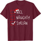 Nice Naughty Syrian Christmas Syria Heritage Roots T-Shirt - T-Shirt | Maroon