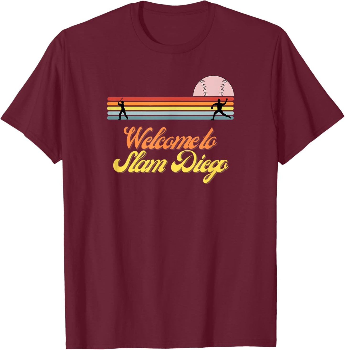 Slam Diego Baseball Fan of Home Runs T-Shirt - T-Shirt | Maroon