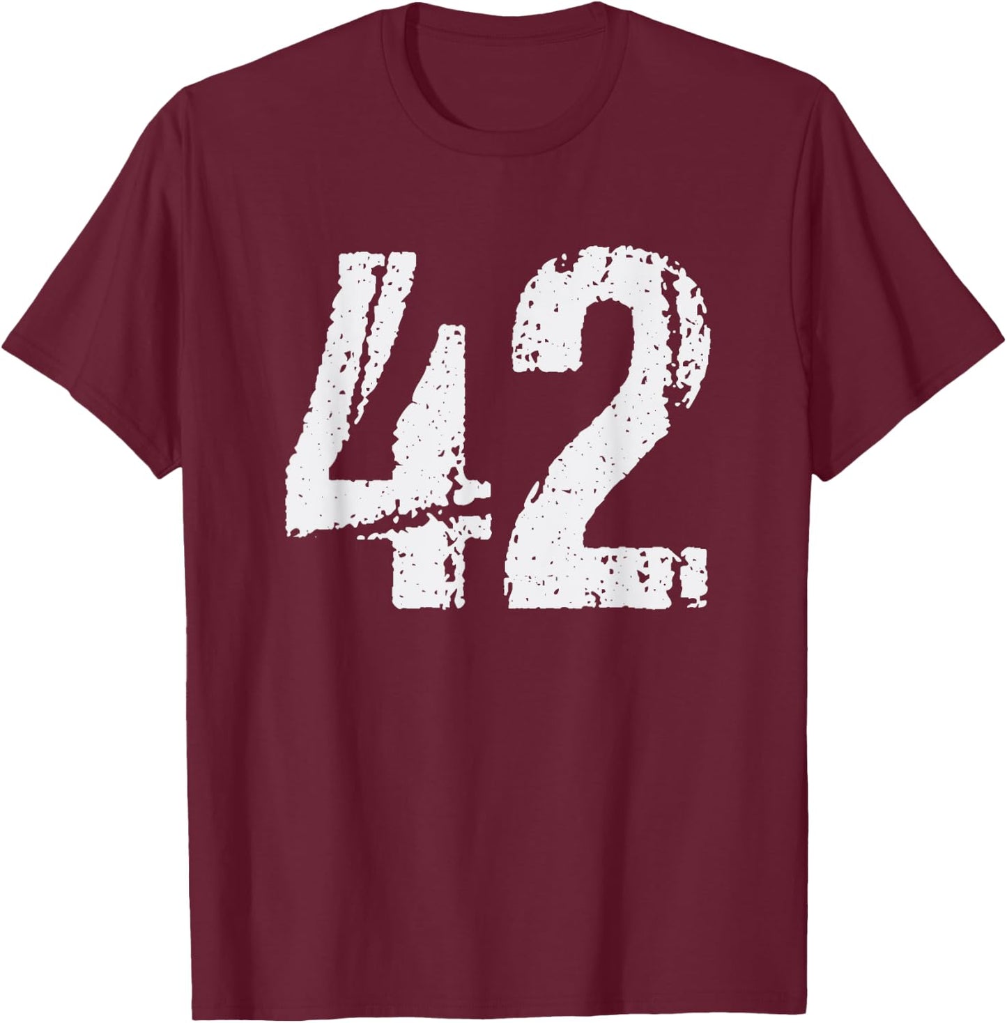 Number #42 Vintage 42nd Birthday Party 42 Years Old T-Shirt - T-Shirt | Maroon