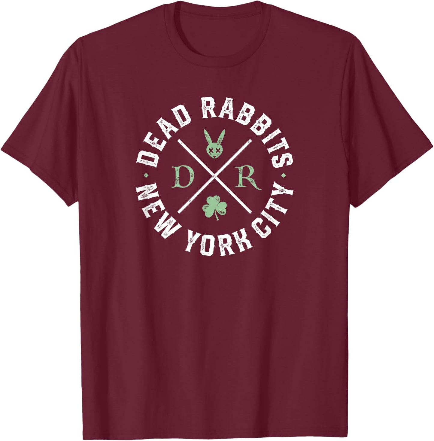 Dead Rabbits - New York City Irish American Vintage NYC T-Shirt - T-Shirt | Maroon