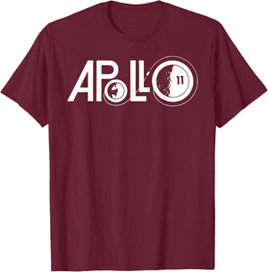 Apollo 11 Shirt Vintage Moon and Space Exploration T-Shirt - T-Shirt | Maroon