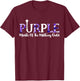 Purple Up T Shirt Month Of Military Child Kids Awareness T-Shirt - T-Shirt | Maroon