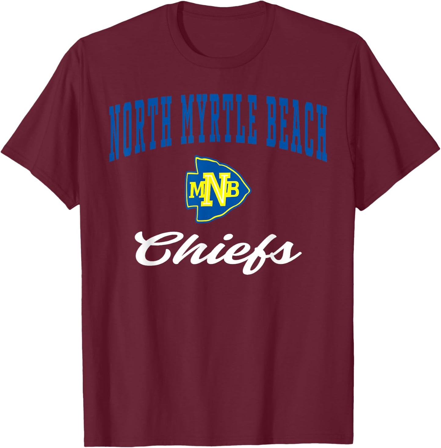 North Myrtle Beach High School Chiefs C3 Women Girls Kids T-Shirt - T-Shirt | Maroon