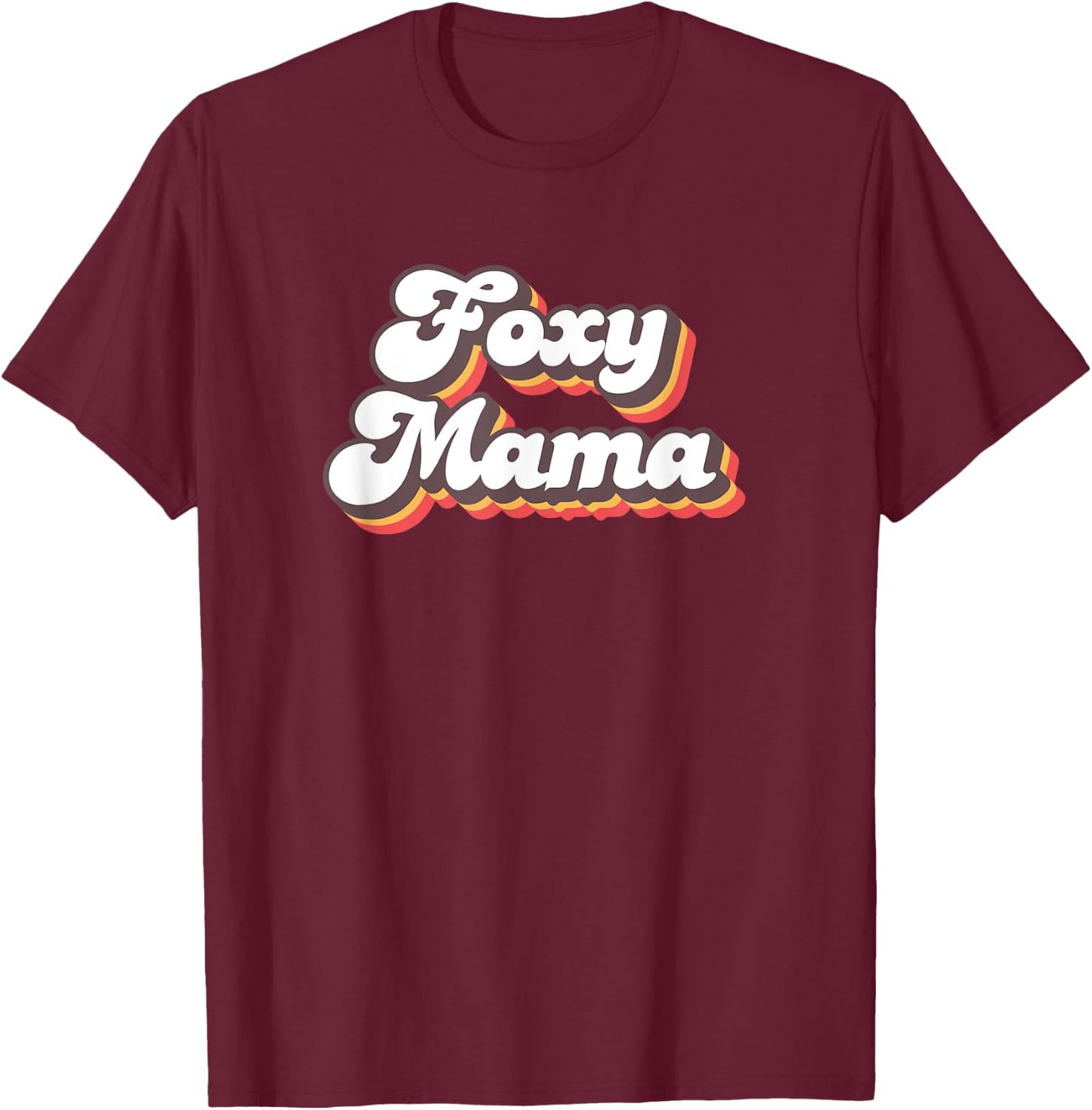 Foxy Mama Roller Disco Outfit 70s Costume T-Shirt - T-Shirt | Maroon