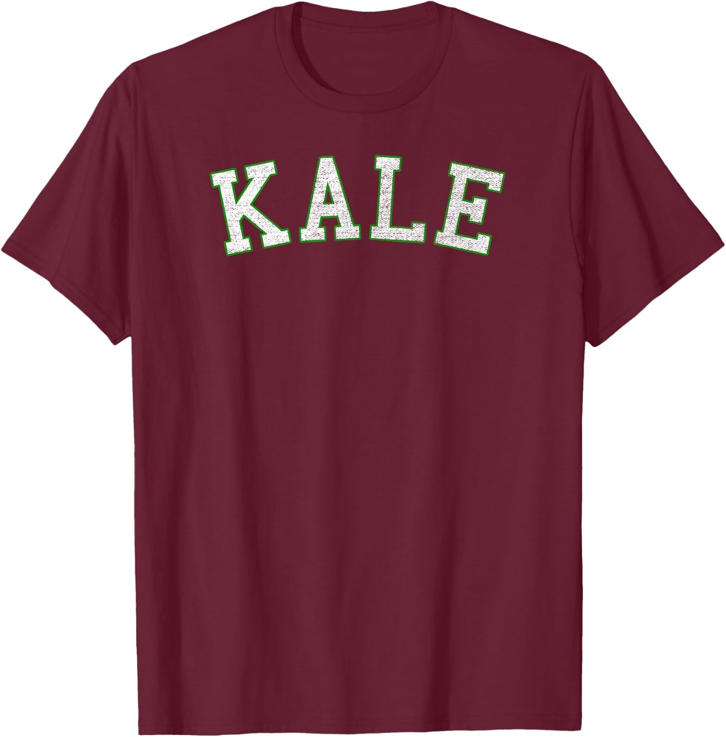 Vintage Retro Kale University Funny Vegan T Shirt T-Shirt - T-Shirt | Maroon