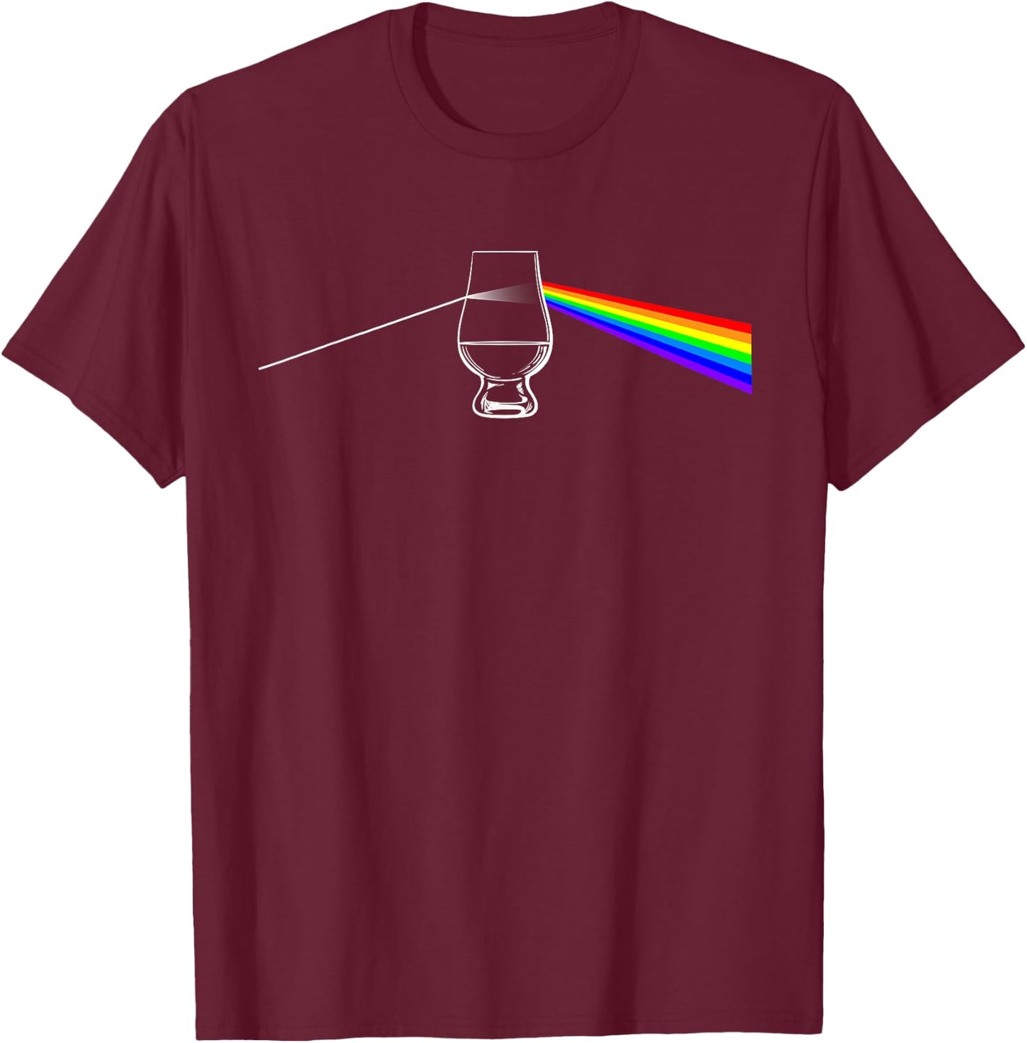 Dark Side of The Glen Whiskey Bourbon Lover Drinker T-Shirt - T-Shirt | Maroon
