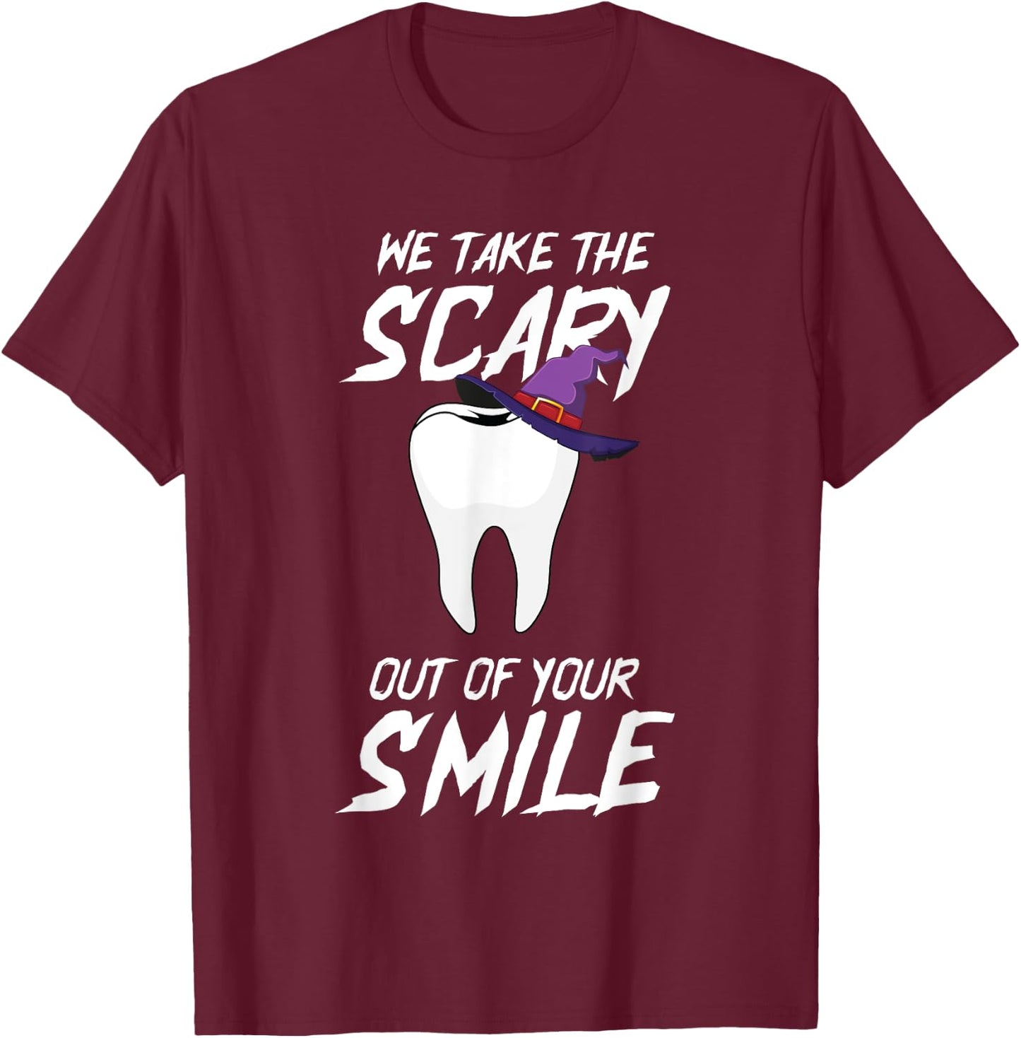 Teeth Witch DIY Halloween Costume Dental Assistant Dentist T-Shirt - T-Shirt | Maroon