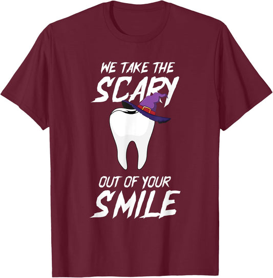 Teeth Witch DIY Halloween Costume Dental Assistant Dentist T-Shirt - T-Shirt | Maroon