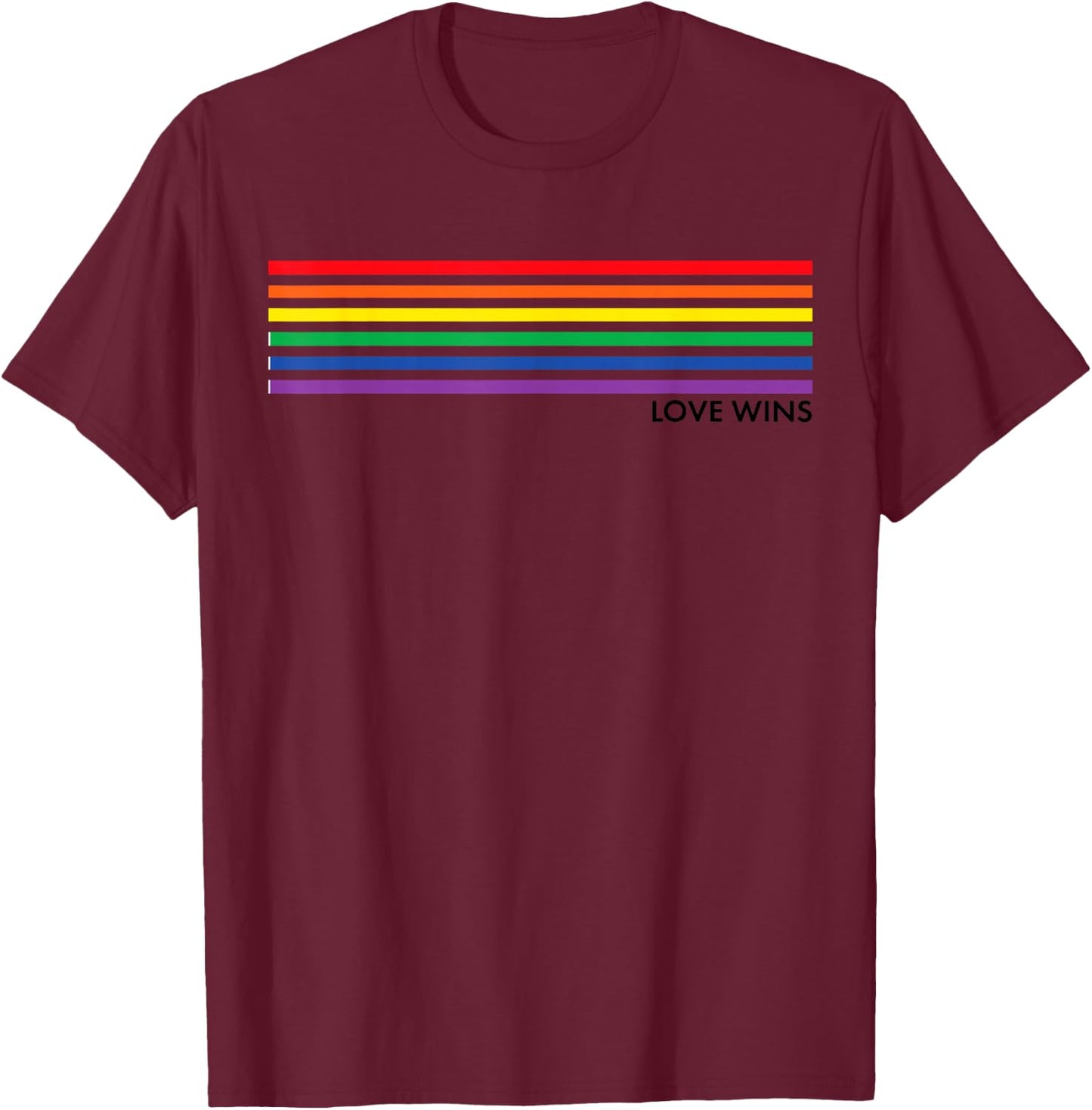 Gay Pride Rainbow Equality Gift White T-Shirt - T-Shirt | Maroon