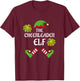 Cheerleader Elf Family Matching Group Christmas Cheer T-Shirt - T-Shirt | Maroon