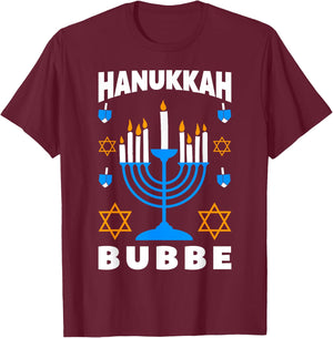 Hanukkah Bubbe Grandma Jewish Festival Chanukah Latke Hanuka T-Shirt - T-Shirt | Maroon