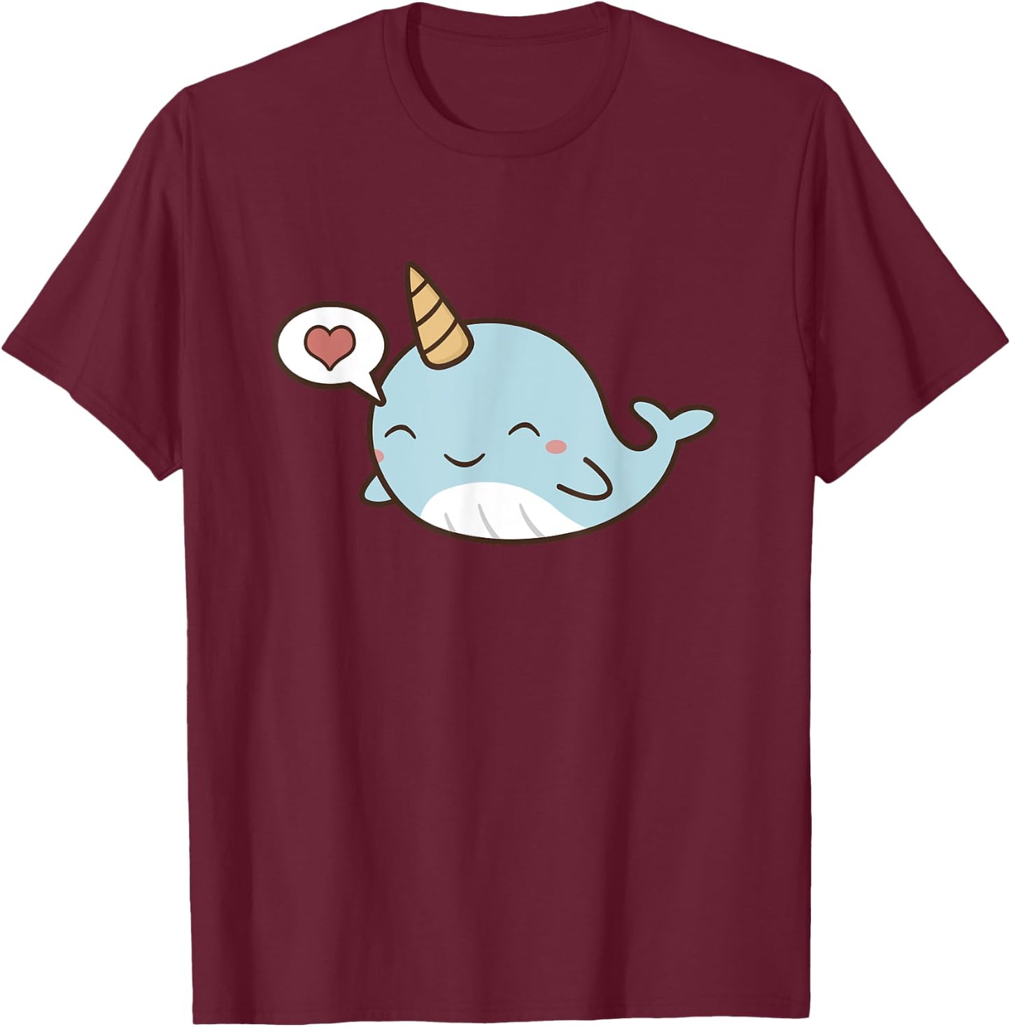 Narwhal Unicorn Of The Sea T shirt Girls Kids Women Gifts T-Shirt - T-Shirt | Maroon