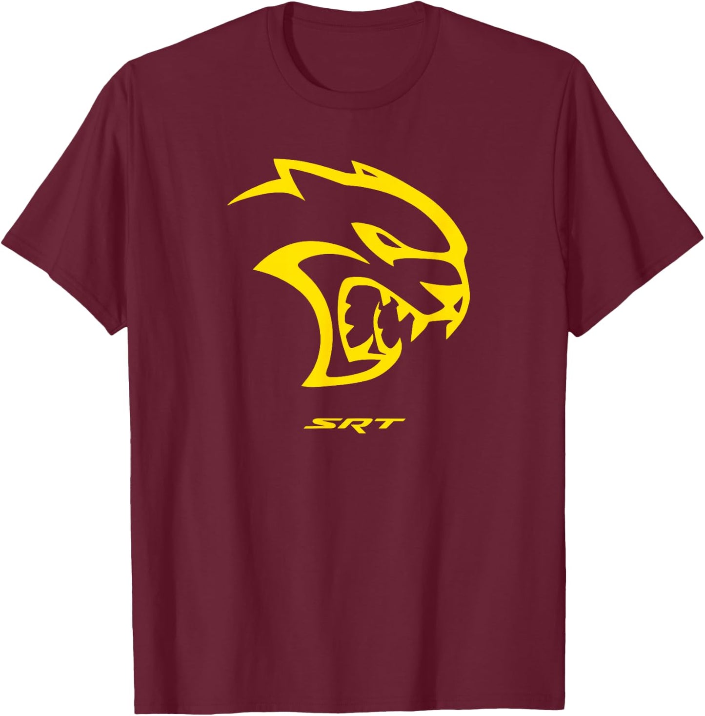 Dodge Hellcat Yellow T-Shirt - T-Shirt | Maroon