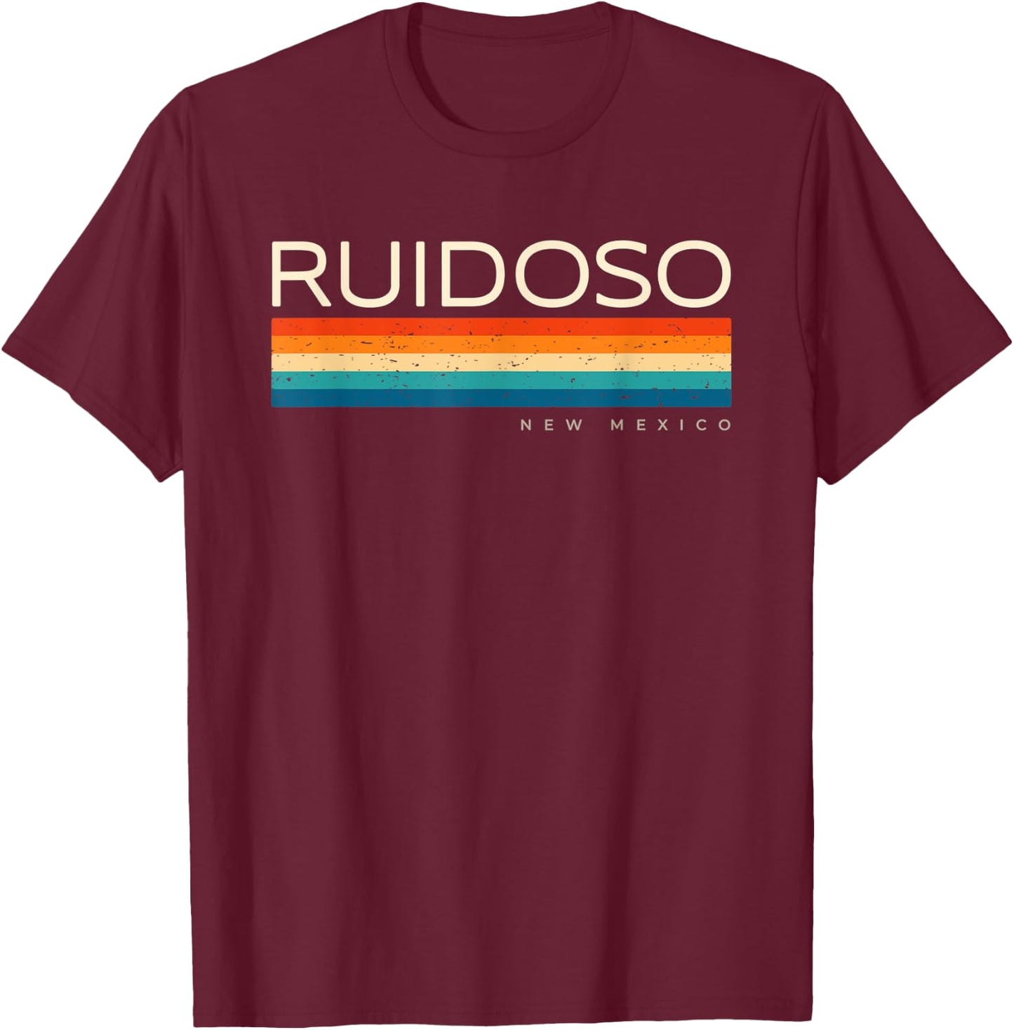 Ruidoso NM New Mexico Retro Design T-Shirt - T-Shirt | Maroon