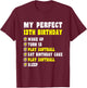 13 Years Old My Perfect 13th Birthday Softball 13th Birthday T-Shirt - T-Shirt | Maroon