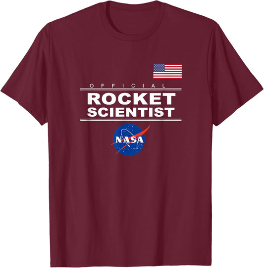 Official Rocket Scientist - NASA T-Shirt - T-Shirt | Maroon