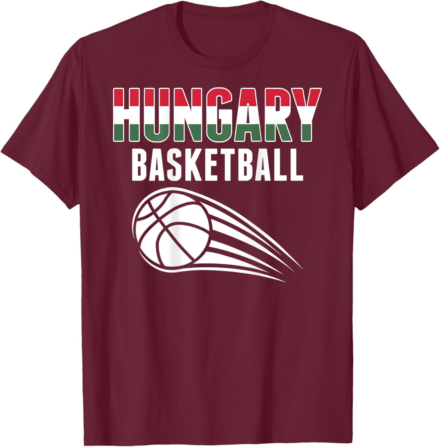 Hungary Basketball Fans Jersey - Hungarian Flag Sport Lovers T-Shirt - T-Shirt | Maroon
