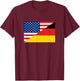 USA Germany flag T-Shirt - T-Shirt | Maroon
