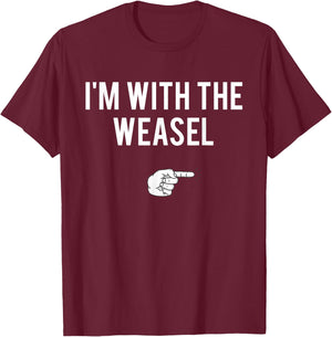 I'm With The Weasel Halloween Costume Party Matching T-Shirt - T-Shirt | Maroon