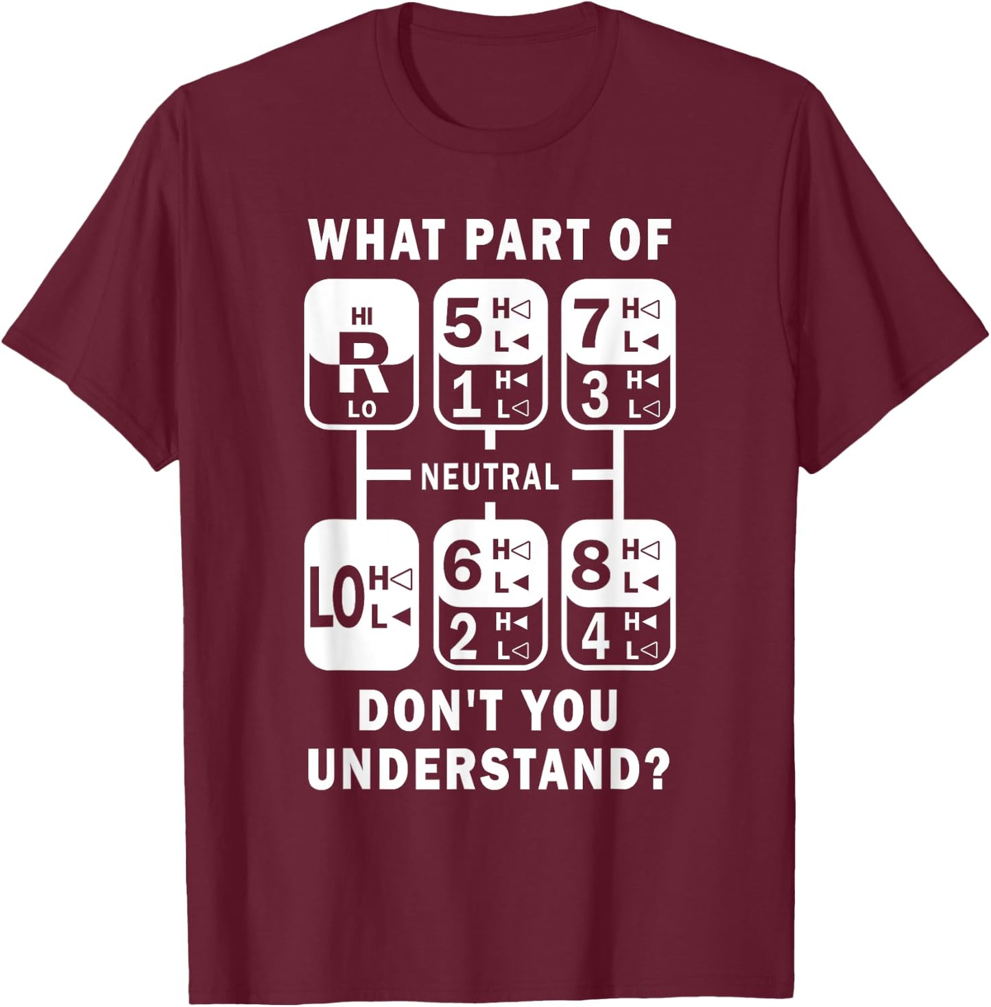 What Part Don't You Understand? Truck Gear Trucker Driver T-Shirt - T-Shirt | Maroon