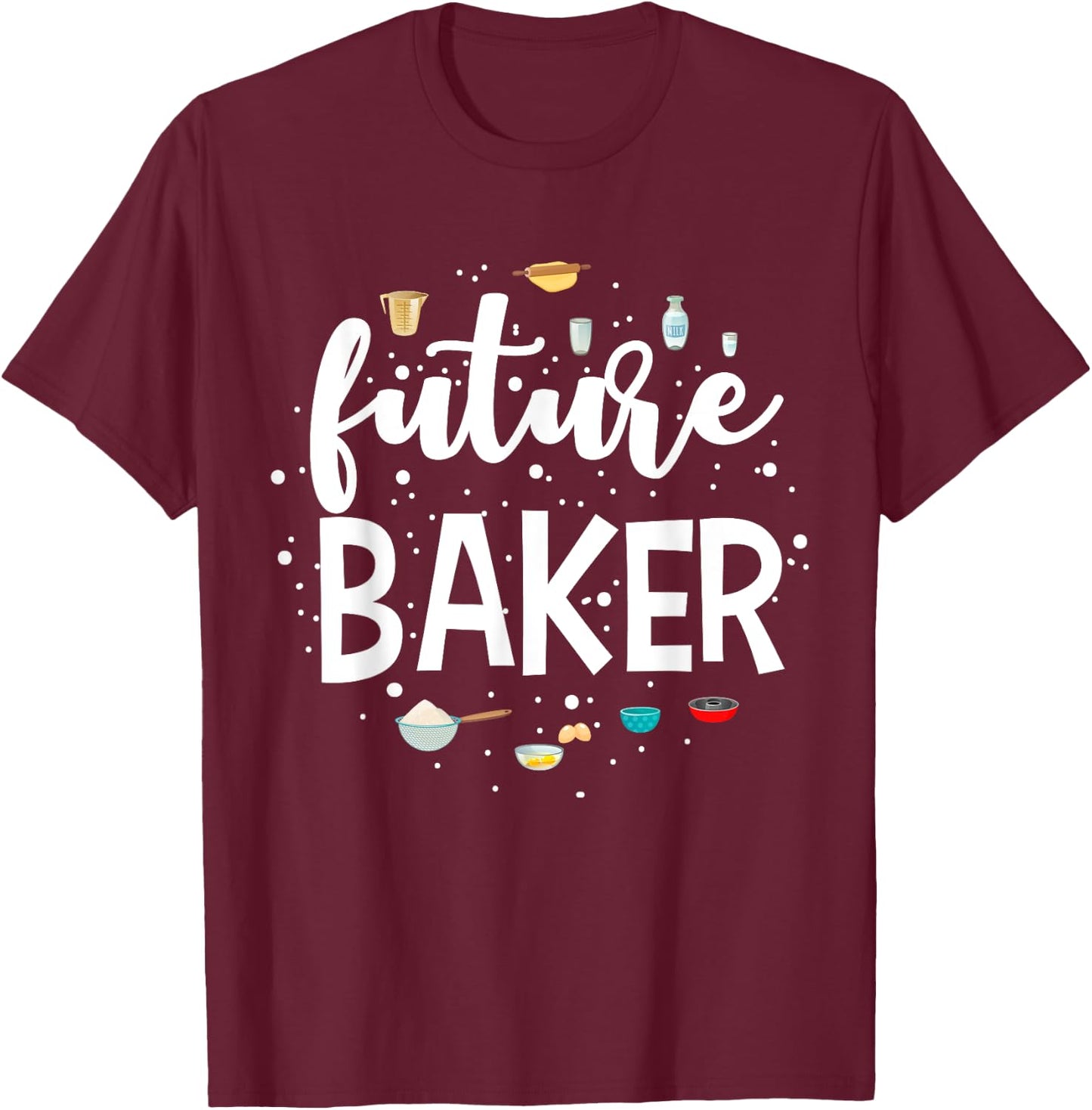 Future Baker - Cute Children's Aspirational Gift T-Shirt - T-Shirt | Maroon
