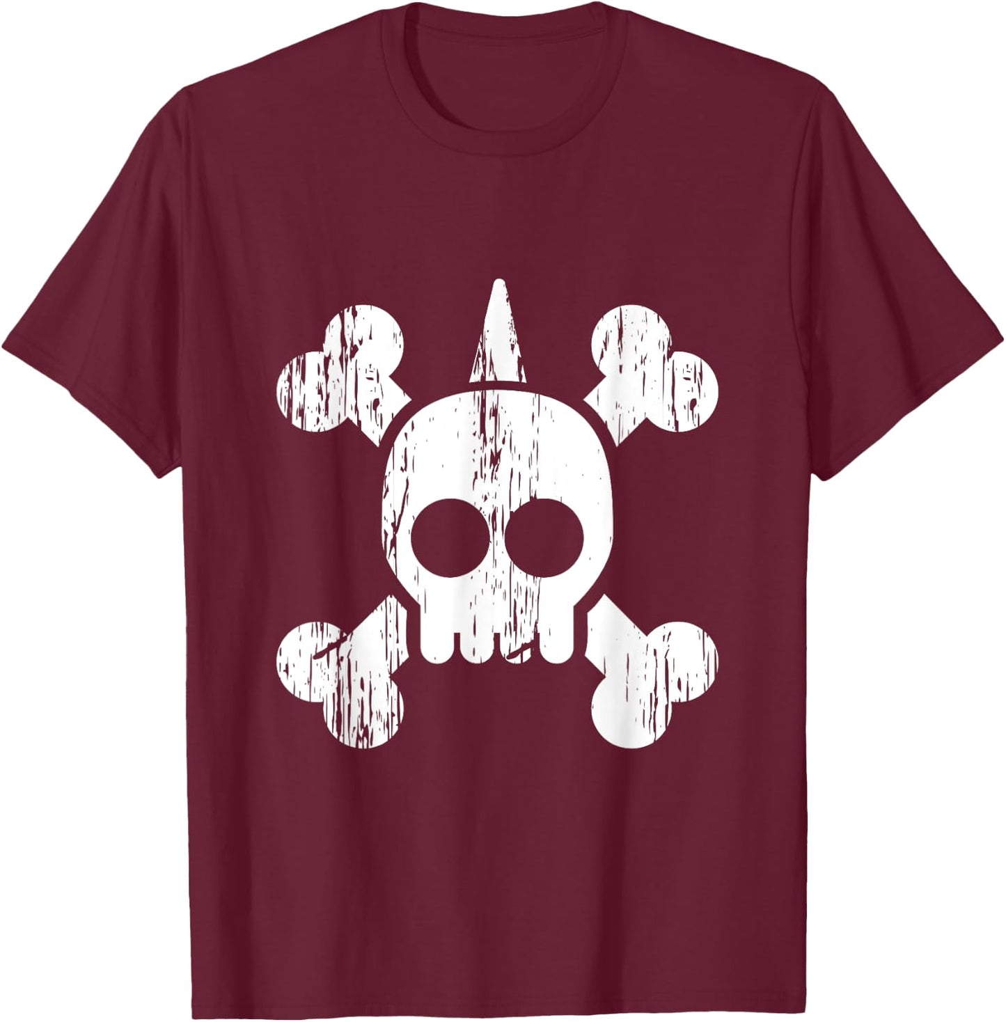Punk Skull Bones Rock Music Aesthetic Subculture Rocker T-Shirt - T-Shirt | Maroon