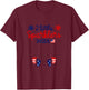 Twin Pregnancy 4th of July Pregnant Mom Baby Announcement T-Shirt - T-Shirt | Maroon