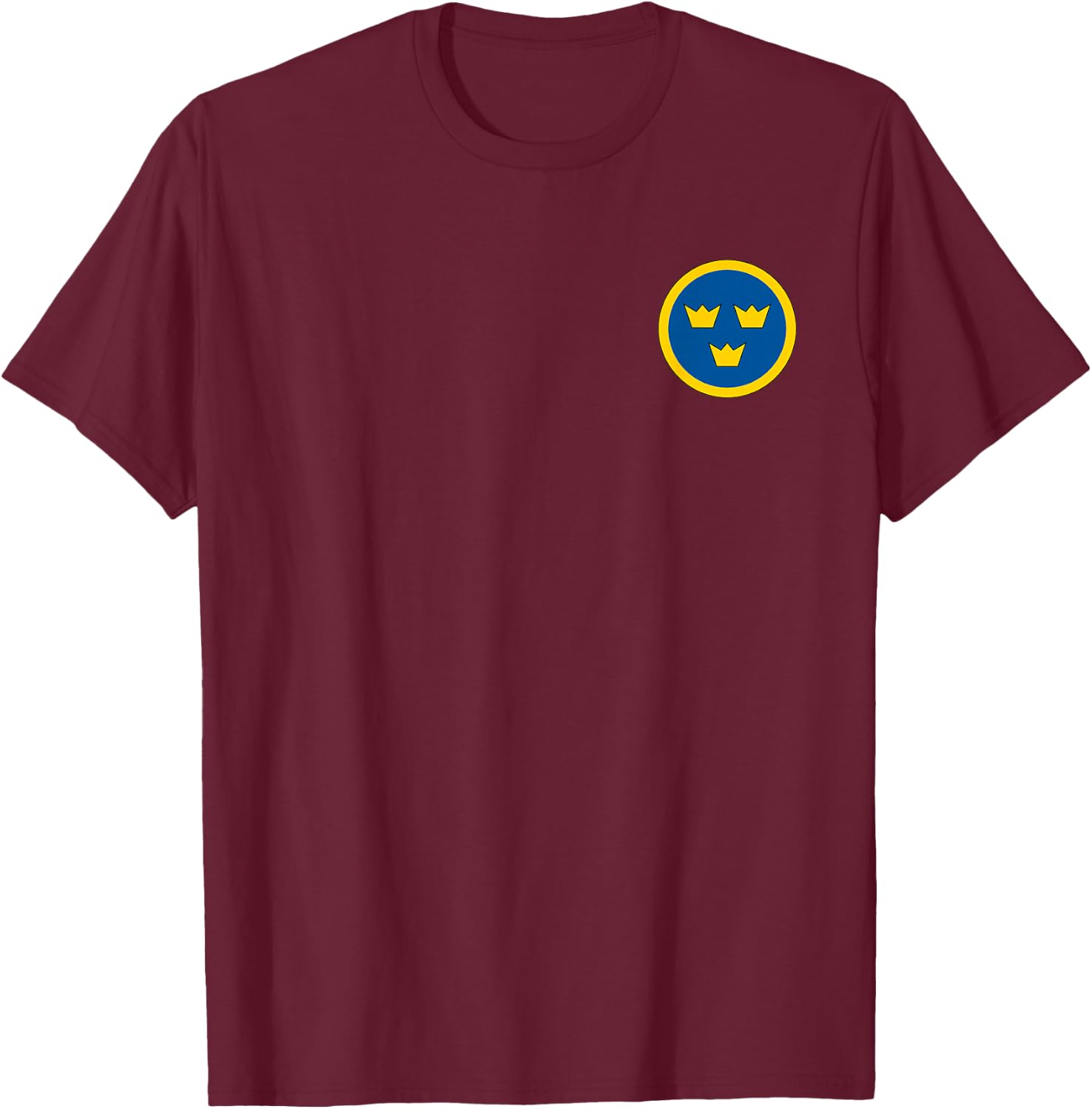 Sweden Air Force Roundel Swedaf Swedish Armed Forces T-Shirt - T-Shirt | Maroon