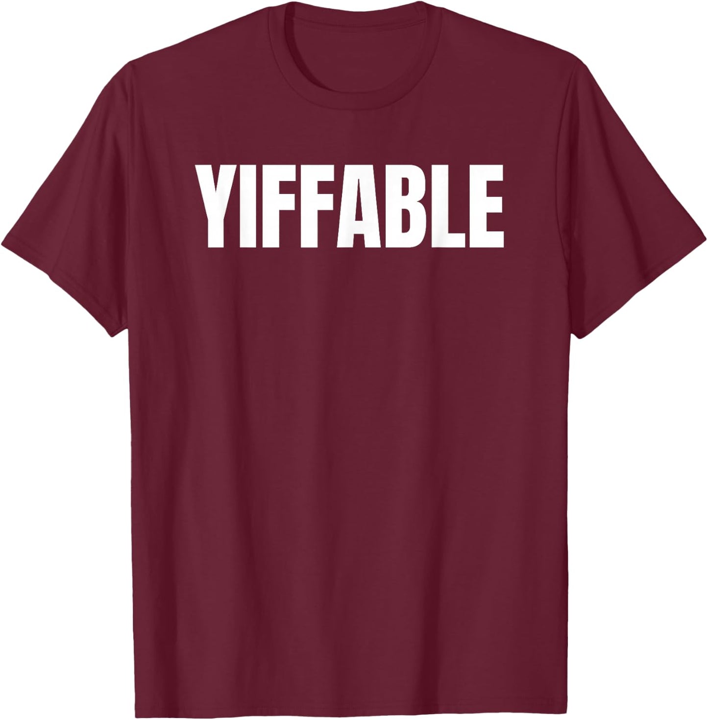 Yiffable Shirt | Funny Furry Cosplay Costume T-Shirt - T-Shirt | Maroon