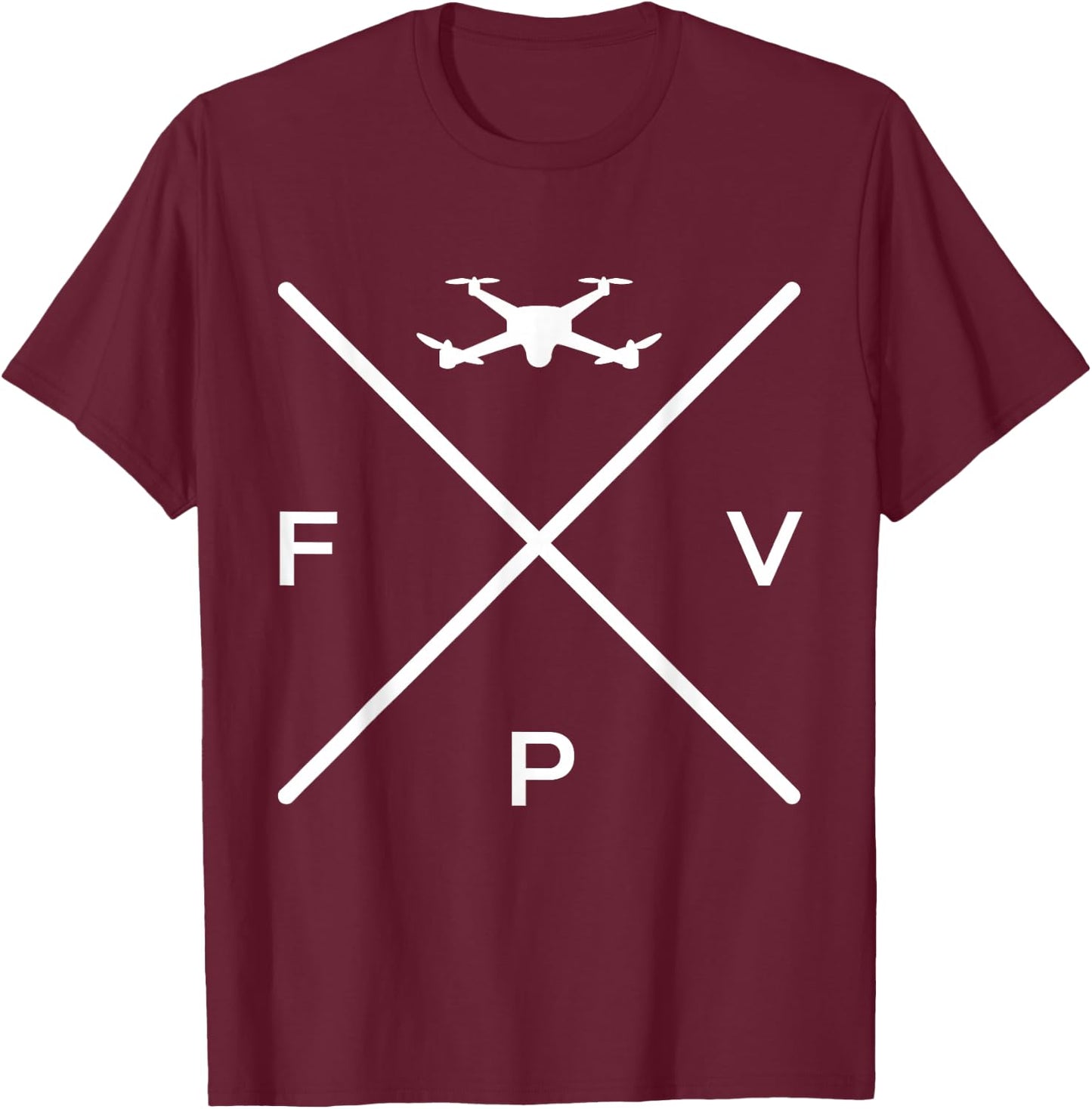 Drone Racing Quadcopter FPV Drone T-Shirt - T-Shirt | Maroon