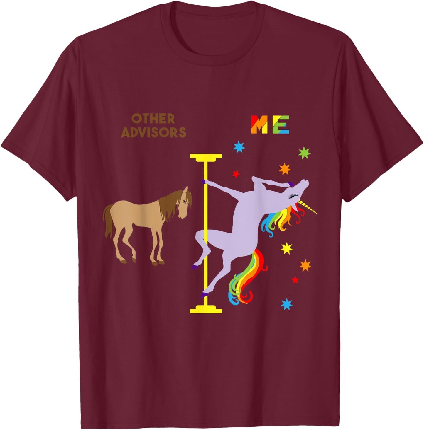 Funny Unicorn Shirt Financial Academic Advisor Gift T-Shirt - T-Shirt | Maroon