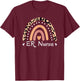 ER RN Leopard Rainbow Emergency Room Registered Nurse T-Shirt - T-Shirt | Maroon