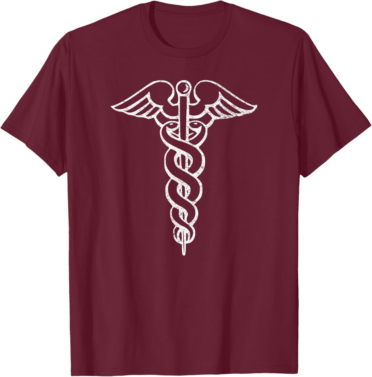 Caduceus Symbol Nurse Doctor Medic Rn Np Na Hospital T-Shirt - T-Shirt | Maroon